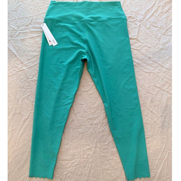 Aqua Athletic NWT | Aqua Green Scalloped Hem Leggings | size XL - Picture 7 of 7